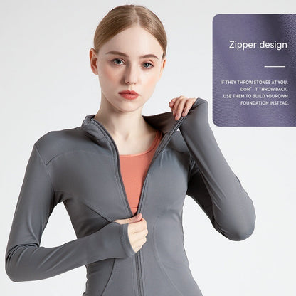 Outer Wear Long Sleeve Quick-drying Skinny Yoga Clothes Slim Fit Slimming Fitness Running Yoga Sports Jacket Limorista