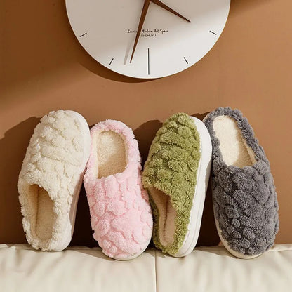 Home Fuzzy Slipper Unisex Cartoon Winter Plush Slipper Anti-Skid Soft Soled Cotton Shoes Comfy Outdoor Couple Slippers Limorista