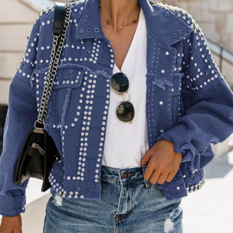 Water denim stud jacket Limorista