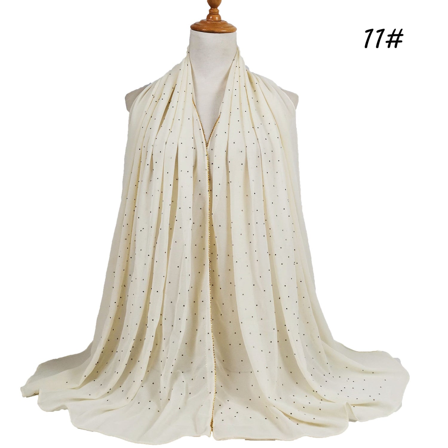 Chain Pearl Chiffon Hui Hood Limorista