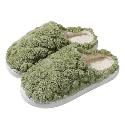 Home Fuzzy Slipper Unisex Cartoon Winter Plush Slipper Anti-Skid Soft Soled Cotton Shoes Comfy Outdoor Couple Slippers Limorista