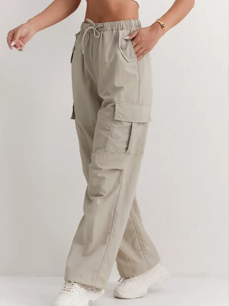 High Waist Drooping Quick-drying Leisure Wide Leg Track Pants Limorista