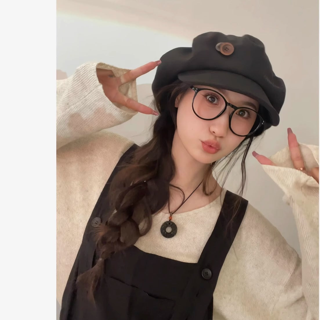 Cloud Hat For Women Autumn And Winter All-matching Small Face Limorista