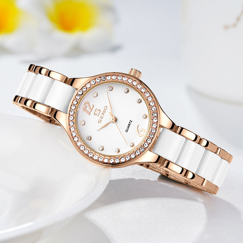 Ceramic Ladies Waterproof Bracelet Watch Limorista