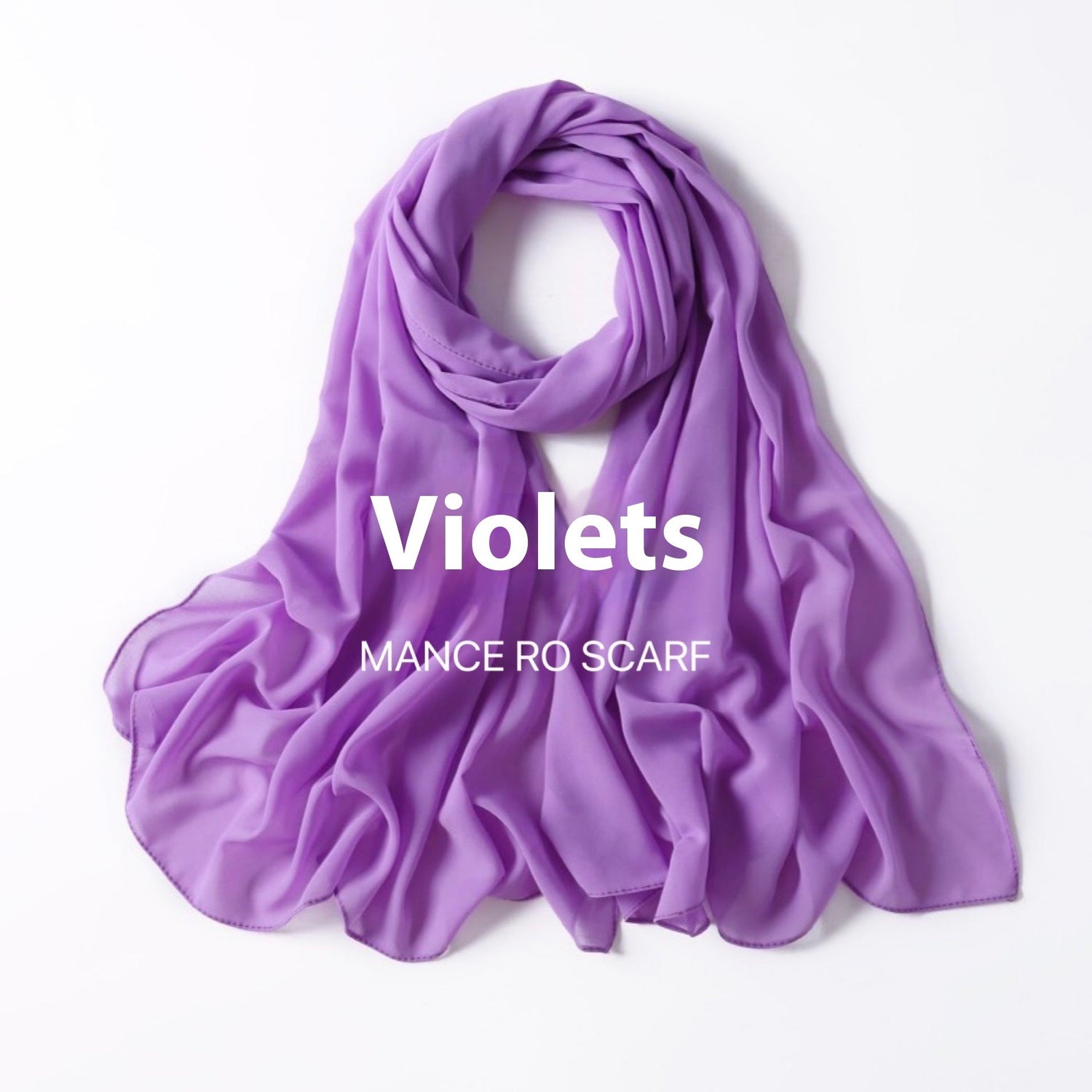 Pure Color Pearl Chiffon Scarf Headcloth Veil Chiffon Scarf Limorista
