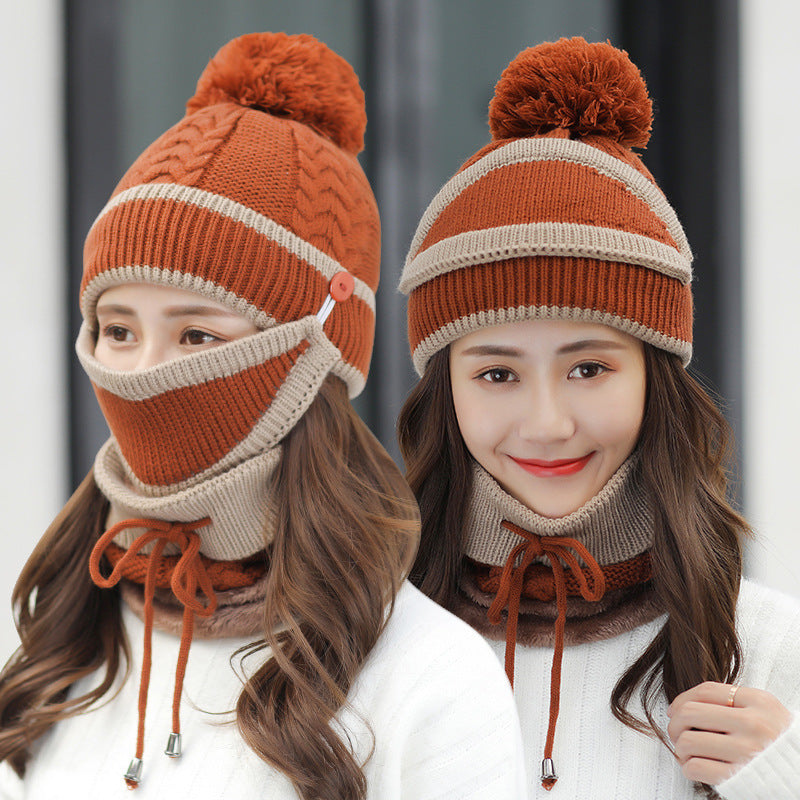 Winter Hat For Women 3pcs Knitted Beanie Hat Scarf Set Warm Hat Limorista