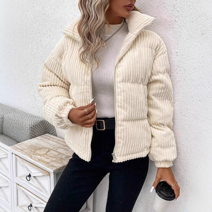Fashionable Warm Corduroy Jacket Casual Loose Limorista