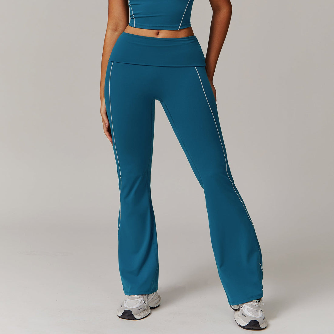 High Waist Nude Feel Yoga Pants Sports Fitness Wide-leg Casual Pants Limorista
