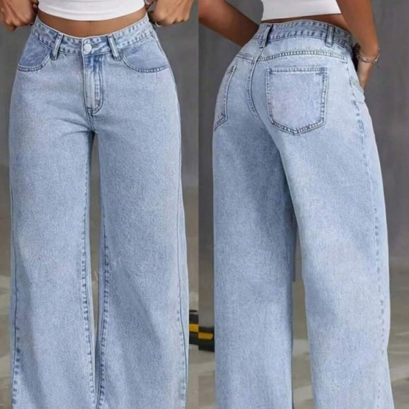 Sweet And Spicy Style High Waist Straight Jeans Limorista