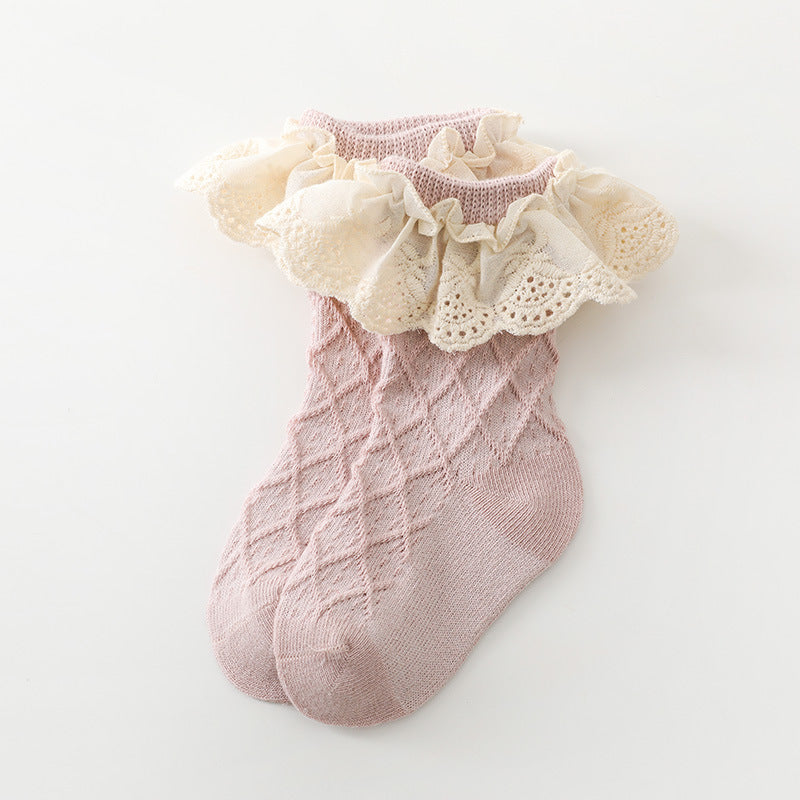Korean Solid Lace Girls&