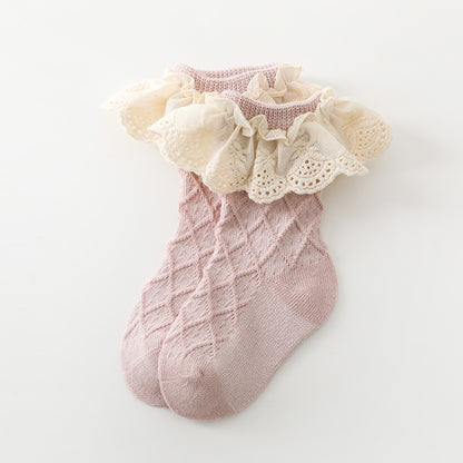 Korean Solid Lace Girls&