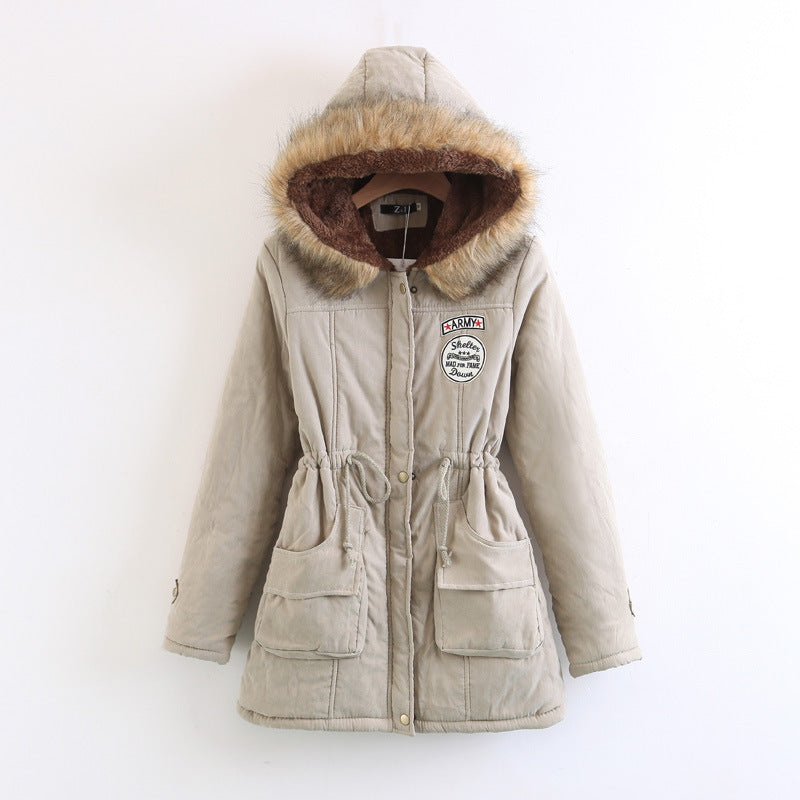 Thick Winter Jacket Women Large Size Long Section Hooded parka outerwear new fashion fur collar Slim padded cotton warm coat Limorista