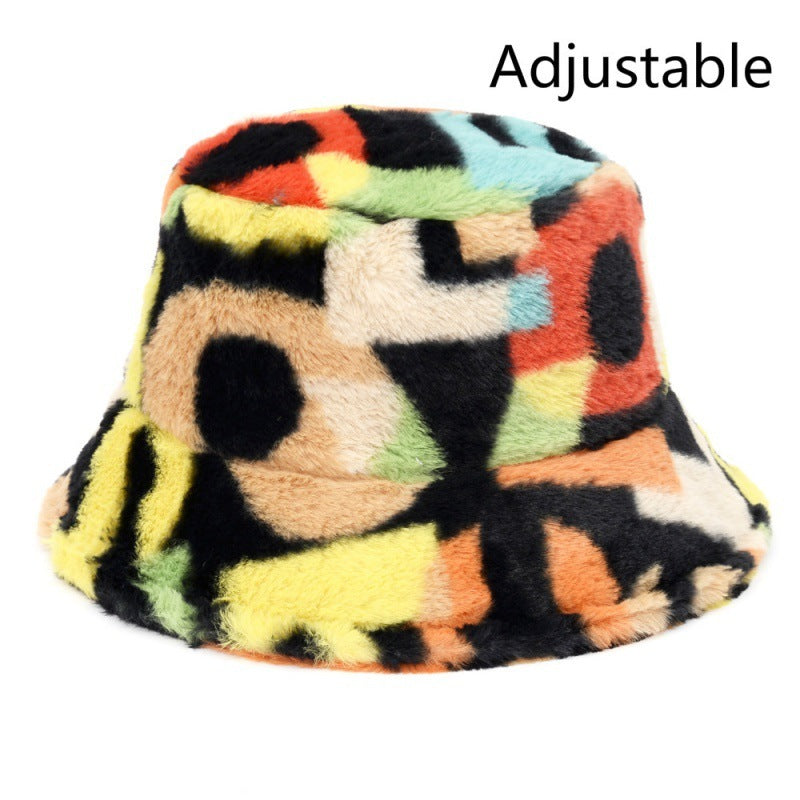 Cow Pattern Female Print Korean Fashion Plush Hat Limorista