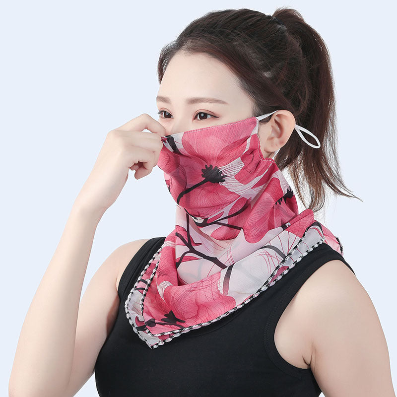 Hanging Ear Thin Face-covering Scarf Triangle Veil Scarf Limorista