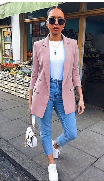 Solid color cardigan jacket Limorista