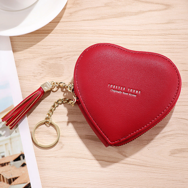 Personalized Key Chain Lovely Heart-shaped Coin Bag Limorista