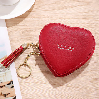 Personalized Key Chain Lovely Heart-shaped Coin Bag Limorista