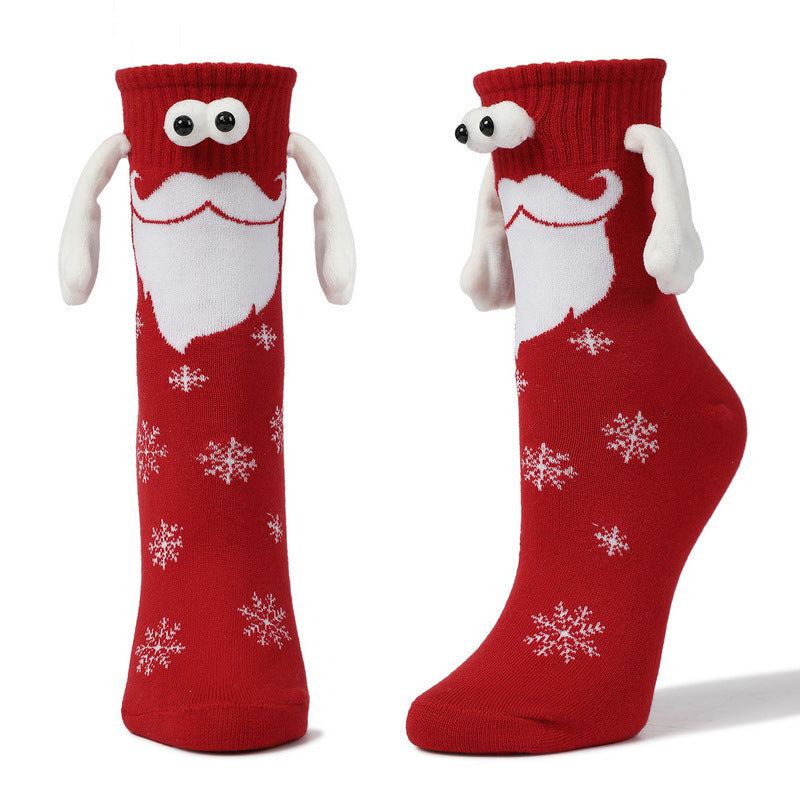 Couple Magnetic Handle Cute Hand Socks Christmas Limorista