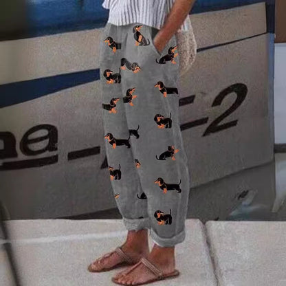 New Casual 3D Digital Printing Drawstring Trousers Limorista