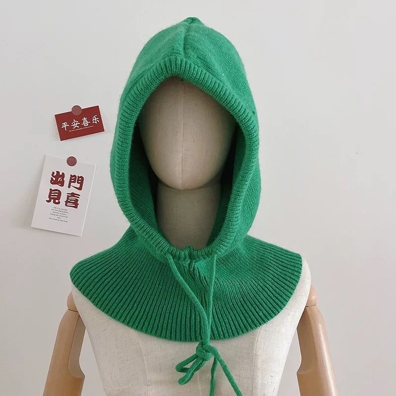 Autumn And Winter Knitting Scarf Integrated Sleeve Cap Limorista