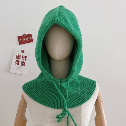 Autumn And Winter Knitting Scarf Integrated Sleeve Cap Limorista