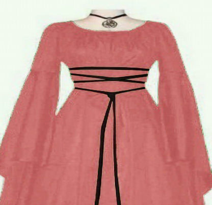 Halloween Long Sleeve Round Collar Belt Irregular Ladies Dress Halloween Witch Costume Limorista