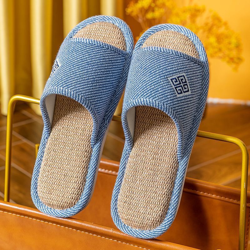 Linen Slippers For Women Spring And Autumn Non-slip Home Limorista