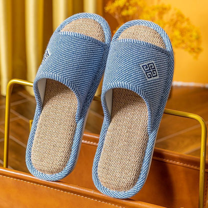 Linen Slippers For Women Spring And Autumn Non-slip Home Limorista