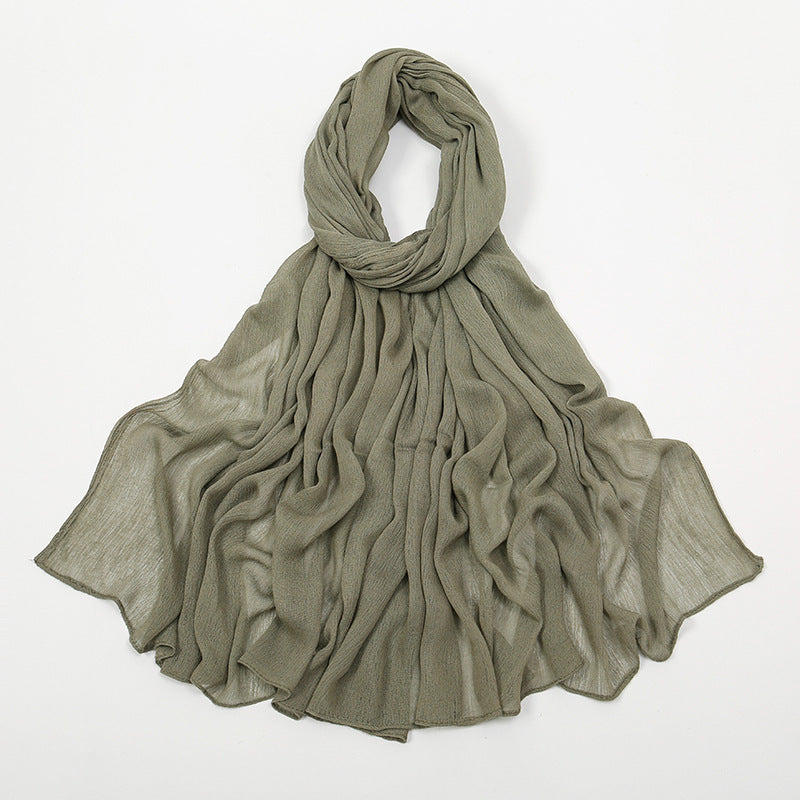 Curling Rayon Wrinkle Scarf Women&