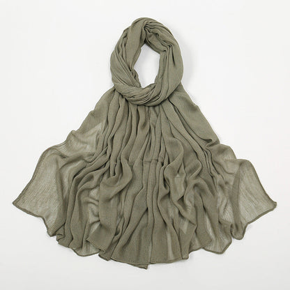 Curling Rayon Wrinkle Scarf Women&