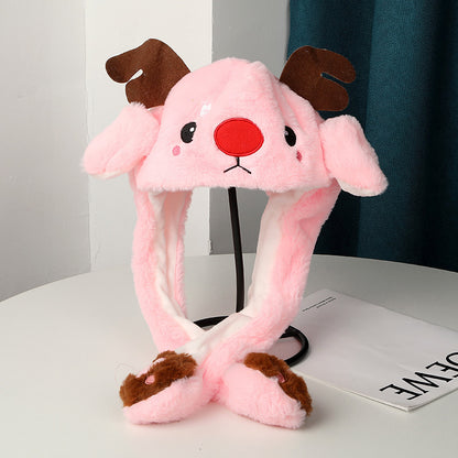 Warm Plush Moving Ear Hat Limorista
