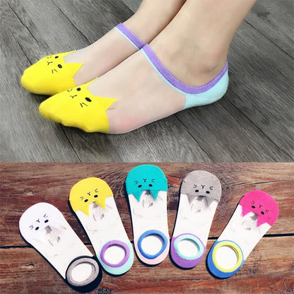 Spring And Summer New Cartoon Ankle Socks Women&