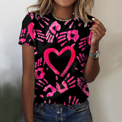 3D Digital Printing Summer New Loose Fashion Brand T-shirt For Women Limorista