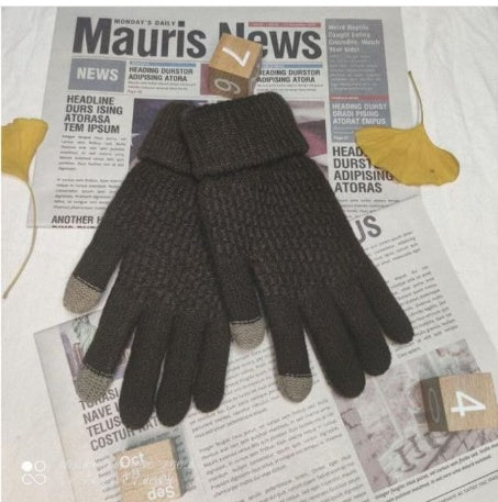 Knit Gloves Ladies Jacquard Touch Screen Warm Fashion Winter Gloves Limorista