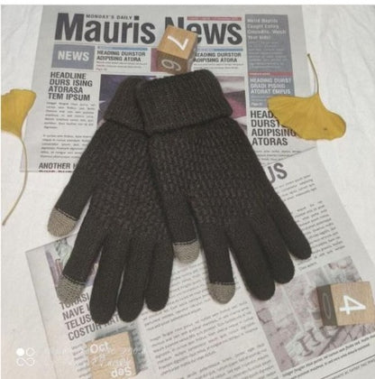 Knit Gloves Ladies Jacquard Touch Screen Warm Fashion Winter Gloves Limorista