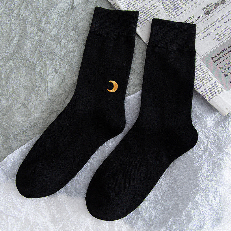 Stars And Moon Pure Color High-top Stockings Jk Socks Tide Socks Limorista