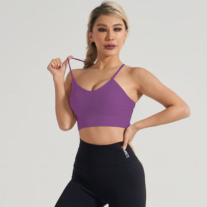 Buckle Shock-absorbing Cross Beauty Back Fitness Bra Limorista