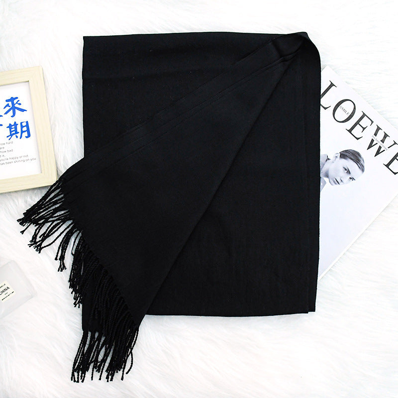 Annual Meeting Warm Cashmere Tassel Scarf Limorista