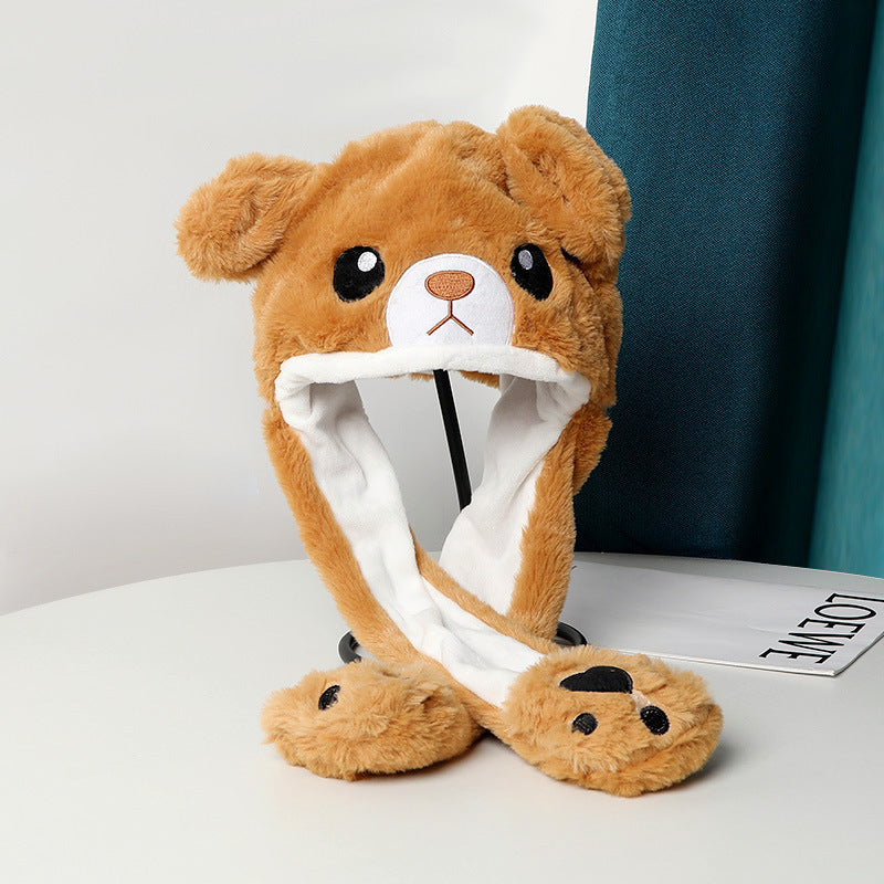 Warm Plush Moving Ear Hat Limorista