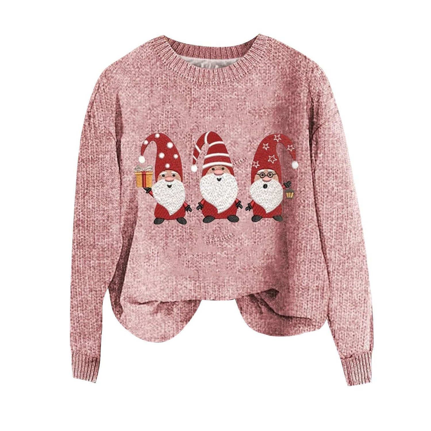 Bodkin Cloth Coat Christmas Elements 3D Printing Round Neck Limorista