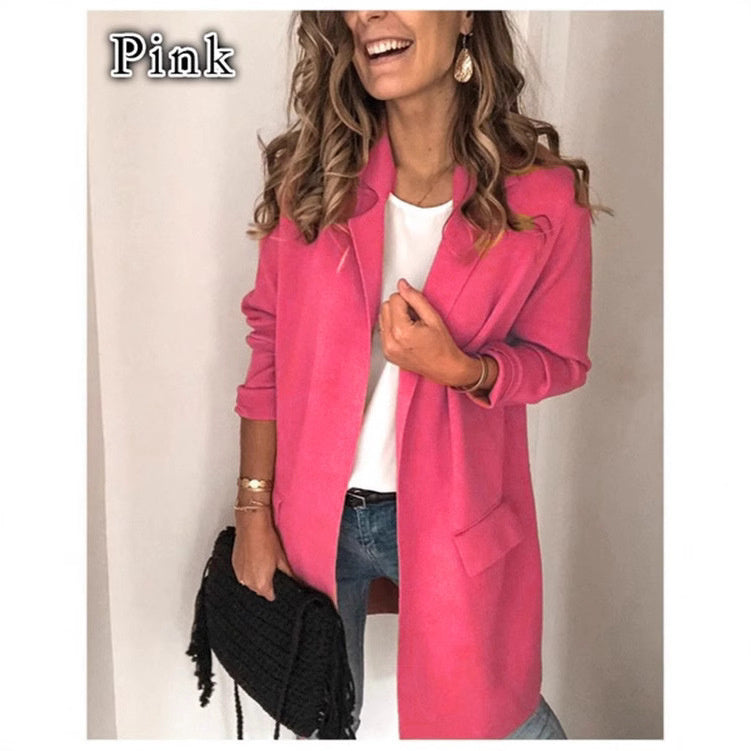 Long sleeve fake pocket casual blazer Limorista