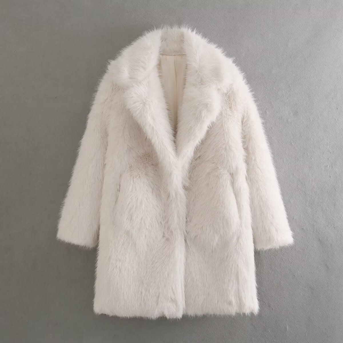 Loose Fashion Mid-length Fur Overcoat Coat Limorista