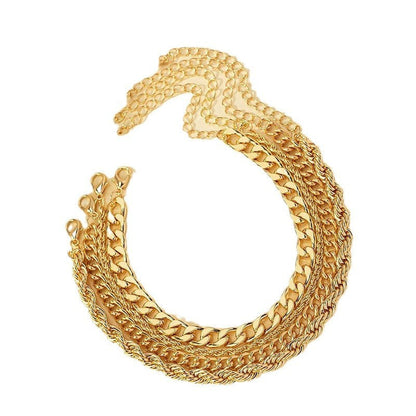Vintage Hemp Flowers Chain Twin Bracelet Limorista