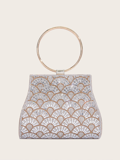 Dinner Bag Inlaid With Diamond PU European And American Chain Limorista