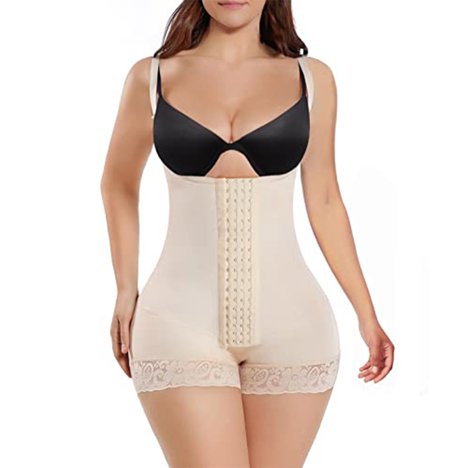 7206 Four-breasted Mesh Tummy Control Body Suit Limorista