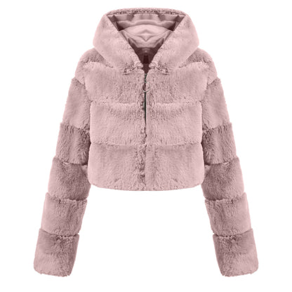 Solid Color Faux Fur Coat Jacket Fashion Limorista