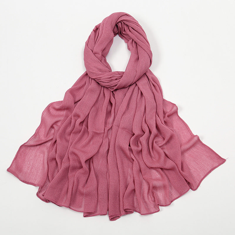 Curling Rayon Wrinkle Scarf Women&