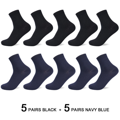 Bamboo Fiber Men Socks Business Breathable Male Limorista