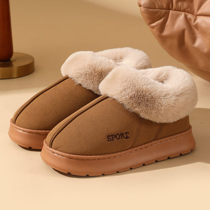 Plush Cotton Shoes For Women Winter Warm Home Slippers Outdoor Snow Boots Limorista