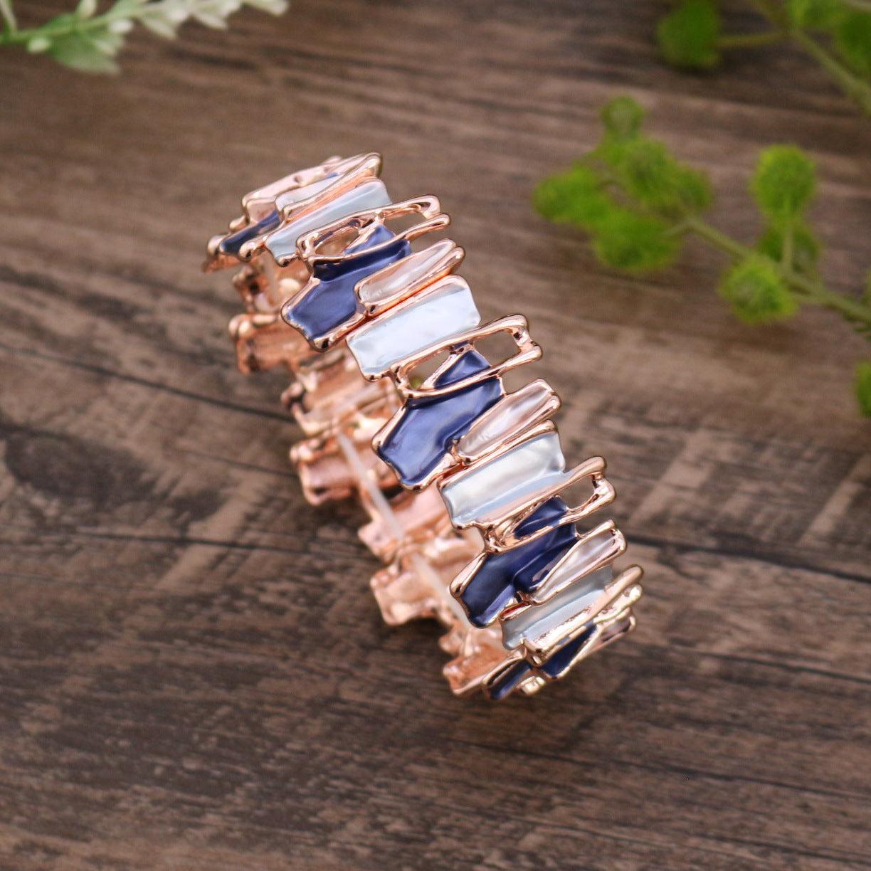Irregular Colorful Oil Necklace Alloy Bracelet Stitching Women&